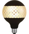 Ampoule LED globe E27 4W dimmable - G125, Laser Blox, 120lm, 2500K, noir/argent