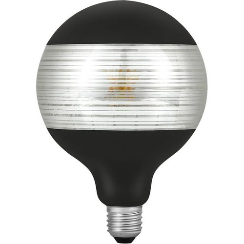 Ampoule LED E27 4W dimmable G125 Laser Line, noir/argent, 2500K, 120lm