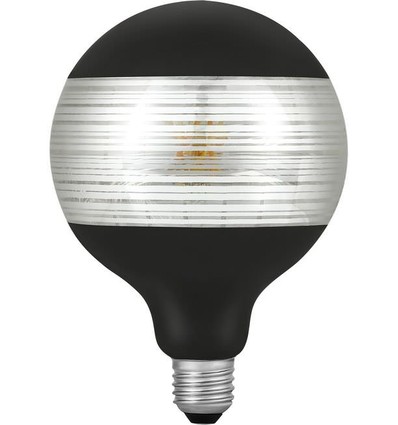 Ampoule LED E27 4W dimmable G125 Laser Line, noir/argent, 2500K, 120lm