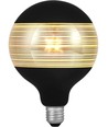 Ampoule LED E27 4W dimmable G125 Laser Line, noir/argent, 2500K, 120lm