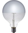 Ampoule LED E27 6,5W dimmable G125, calotte argentée, filament, 2500K, finition argent