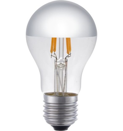 Ampoule LED E27 4W dimmable, calotte argentée - A55, 250lm, 2500K