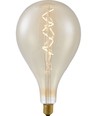 Ampoule LED E27 6W dimmable XXL Filament - A165, spirale, 2200K, verre doré