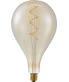 Ampoule LED E27 6W dimmable XXL Filament - A165, spirale, 2200K, verre doré