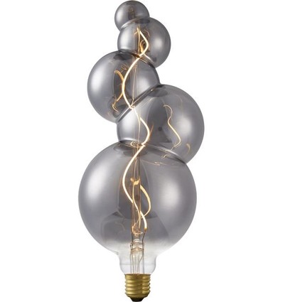 Ampoule LED E27 4W XXL Flex Bubble-5 - 100lm, 2200K, dimmable, verre fumé, filament