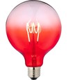 Ampoule LED E27 4W dimmable - G125, rouge, filament flexible, 140lm