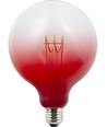 Ampoule LED E27 4W dimmable - G125, rouge, filament flexible, 140lm