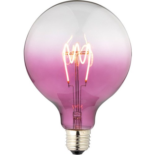 Ampoule LED filament E27 4W dimmable - G125, Flex Globe, verre violet, 140lm