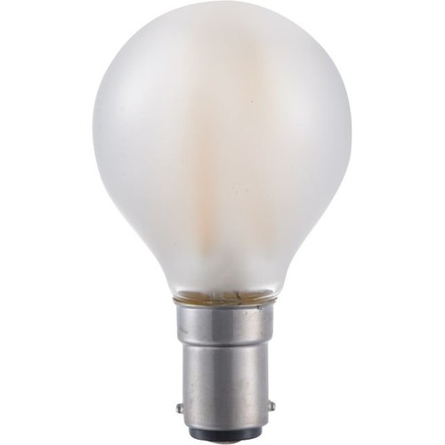Ampoule LED sphérique BA15d 1,5W dimmable - G45, filament, verre dépoli, 2500K