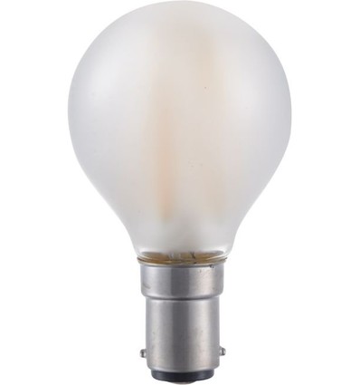 Ampoule LED sphérique BA15d 1,5W dimmable - G45, filament, verre dépoli, 2500K