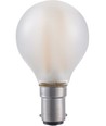 Ampoule LED sphérique BA15d 1,5W dimmable - G45, filament, verre dépoli, 2500K