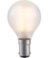 Ampoule LED sphérique BA15d 1,5W dimmable - G45, filament, verre dépoli, 2500K