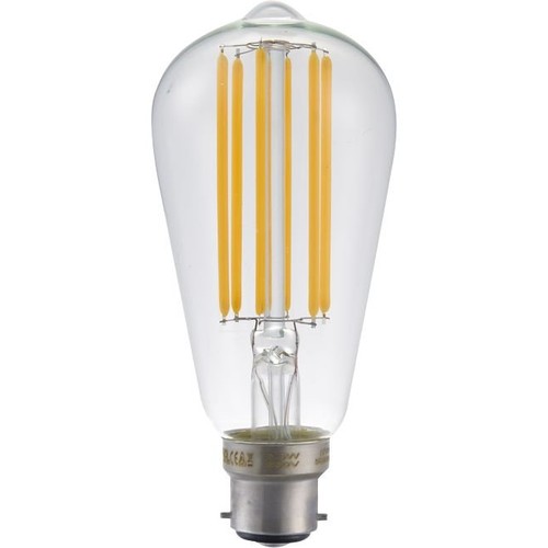 Ampoule LED B22d 6,5W dimmable - ST58 Rustika, filament, verre clair, 2700K