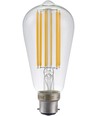 Ampoule LED B22d 6,5W dimmable - ST58 Rustika, filament, verre clair, 2700K