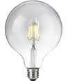 Ampoule LED filament E27 6W dimmable - G125, DimToWarm, 2000K-4500K, 660lm, verre clair