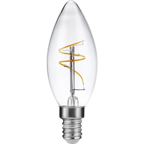 Ampoule flamme E14 1,5W Slim Flex Filament - C35, 150lm, 2200K, verre clair