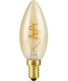 Ampoule LED E14 2,9W Slim Flex dimmable - C35, 250lm, 2200K, verre doré, filament