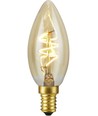 Ampoule LED E14 2,9W Slim Flex dimmable - C35, 250lm, 2200K, verre doré, filament