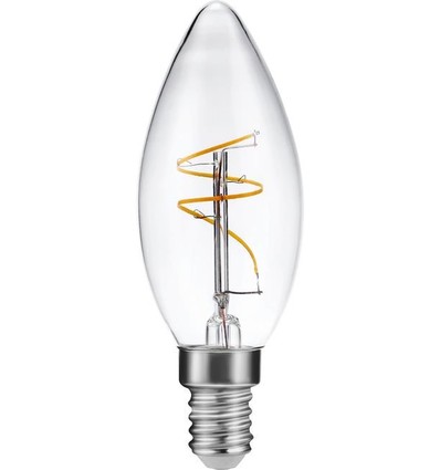 Ampoule LED E14 3,2W Slim Flex dimmable - C35, 2200K, filament, verre clair