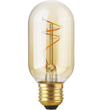 Ampoule LED E27 4,2W Slim Flex dimmable - 11cm, 2200K, Or, tube à filament