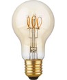 Ampoule LED E27 4,2W dimmable - A60, Filament Flexible, 2200K, verre doré, 470lm