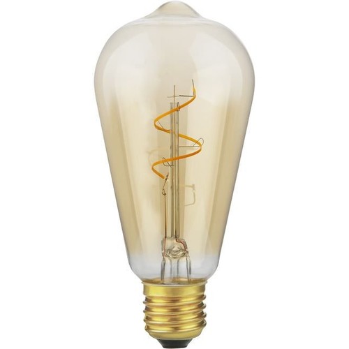 Ampoule LED E27 2,9W dimmable - Slim Flex Filament, ST64, 2200K, Or, 250lm