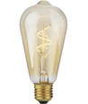 Ampoule LED E27 2,9W dimmable - Slim Flex Filament, ST64, 2200K, Or, 250lm