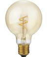 Ampoule LED E27 4,2W dimmable Slim Flex - G80, 470lm, 2200K, verre ambré