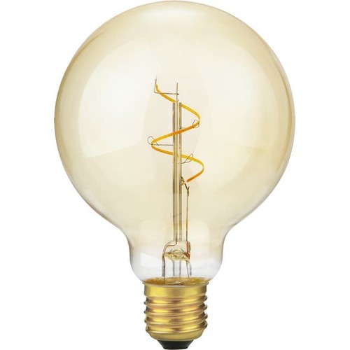 Ampoule LED E27 2,9W dimmable - Globe G95, Slim Flex Filament, 2200K, Or, 250lm