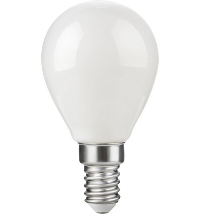 Ampoule LED E14 2,5W dimmable - G45, verre opale, 2500K, filament
