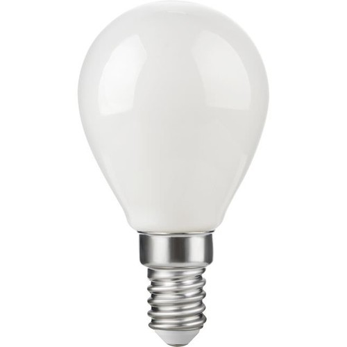 Ampoule LED E14 2,9W dimmable - Sphérique G45, verre opale, 2700K, filament