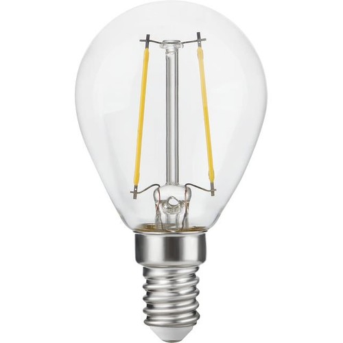 Ampoule LED E14 2,5W dimmable - G45, filament, verre clair, 2700K