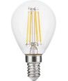 Ampoule LED E14 4,7W dimmable - G45, filament, 470lm, 2500K, verre clair