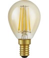 Ampoule LED E14 4,7W dimmable - G45, filament, 2200K, verre doré, 470lm
