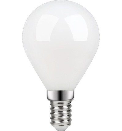 Ampoule LED E14 4,7W dimmable - G45, filament, verre opale, 2700K