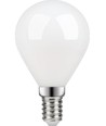 Ampoule LED E14 4,7W dimmable - G45, filament, verre opale, 2700K