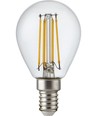 Ampoule LED E14 4,7W dimmable - G45, filament, verre clair, 2700K