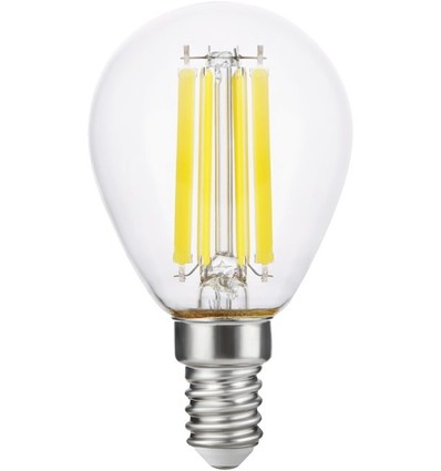 Ampoule LED E14 7W dimmable - G45, filament, 806lm, verre clair