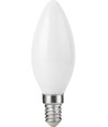 Ampoule LED flamme E14 2,9W dimmable - C35, filament, verre opale, 2700K