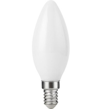 Ampoule LED E14 4,7W dimmable - Filament, verre opale, 2700K, 470lm