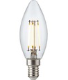 Ampoule LED flamme E14 4,7W dimmable - C35, filament, clair, 2700K
