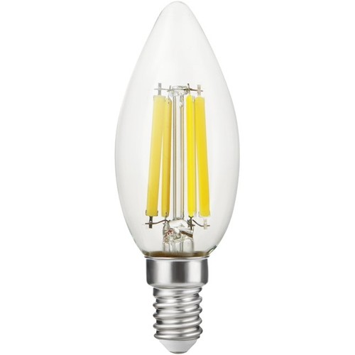 Ampoule LED flamme E14 7W dimmable - Filament, C35, 806lm, 2700K, verre clair