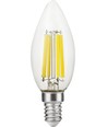 Ampoule LED flamme E14 7W dimmable - Filament, C35, 806lm, 2700K, verre clair