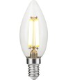 Ampoule LED flamme E14 7W dimmable - Filament, C35, 806lm, 2700K, verre clair