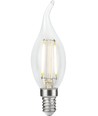 Ampoule LED flamme coup de vent E14 2,5W dimmable - C35, filament, clair, 2700K