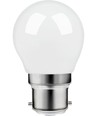 Ampoule LED sphérique B22d 4,7W dimmable - G45, verre opale, 2700K, filament