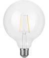 Ampoule filament LED E27 2,5W dimmable - Globe G125, 250lm, 2500K, verre clair