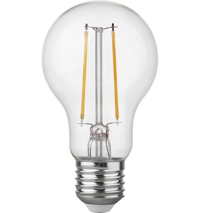 Ampoule LED E27 2,5W dimmable - A60, filament, 250lm, 2500K, verre clair
