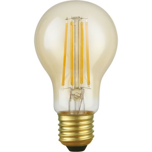 Ampoule LED E27 4,7W dimmable - Filament, A60, 470lm, 2200K, verre doré