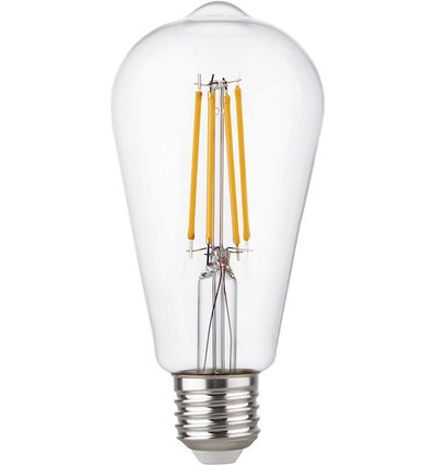 Ampoule LED Rustika E27 4,7W dimmable - ST64, filament, 2500K, verre clair